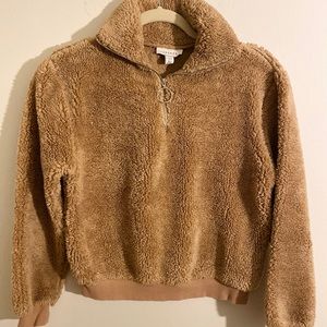 Topshop Cropped Zip Up